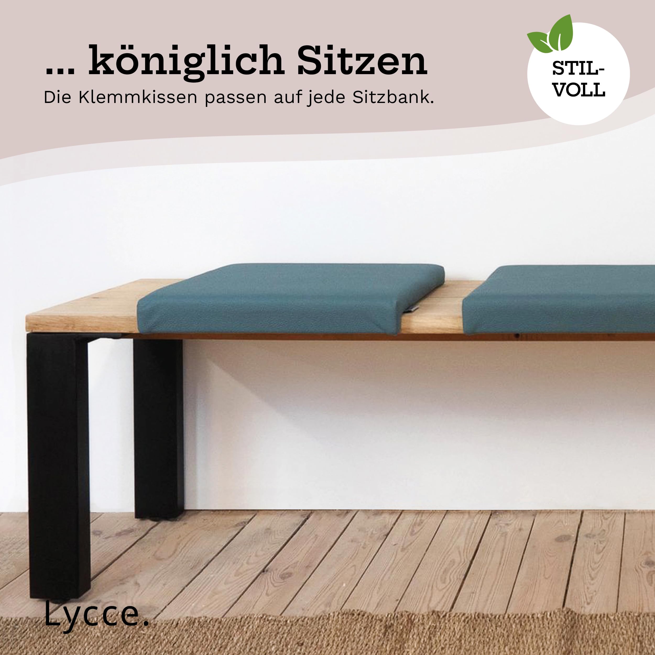 lycce-bankauflage-klemmkissen-1-leiste-lederimitat-blau-40x38x6-cm image 5
