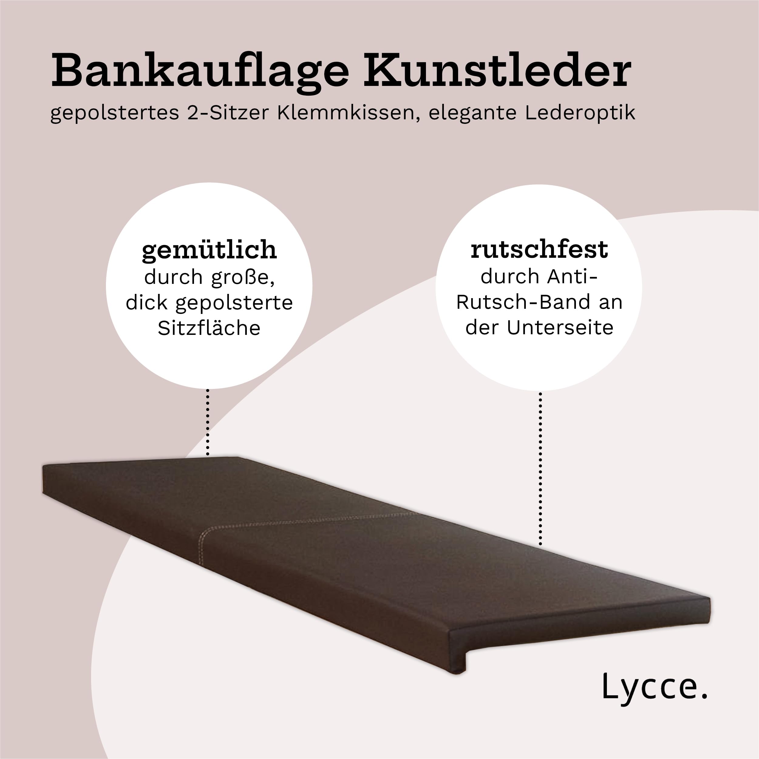 lycce-bankauflage-klemmkissen-1-leiste-2-sitzer-kunstleder-braun image 2