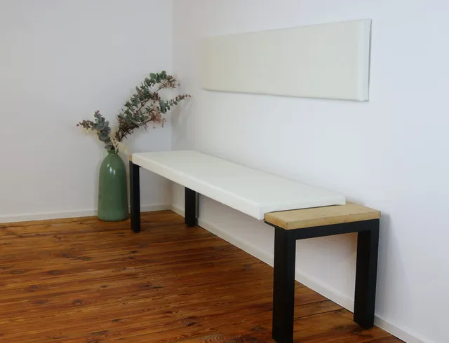 lycce-klemmkissen-sitzkissen-kunstleder-wei-115-x-38-cm-2-sitzer image 1