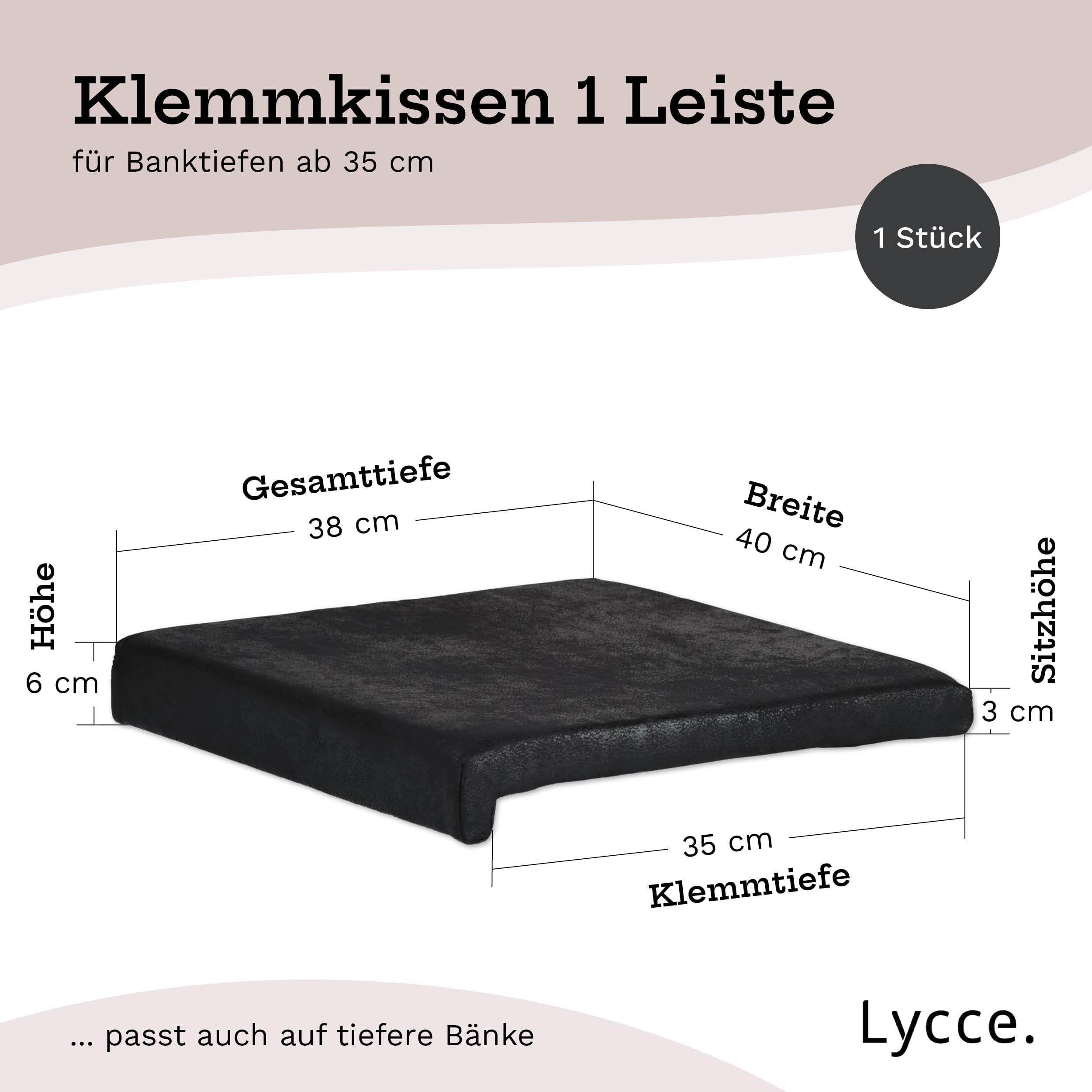 lycce-klemmkissen-bankauflage-1-leiste-wildlederoptik-schwarz image 3