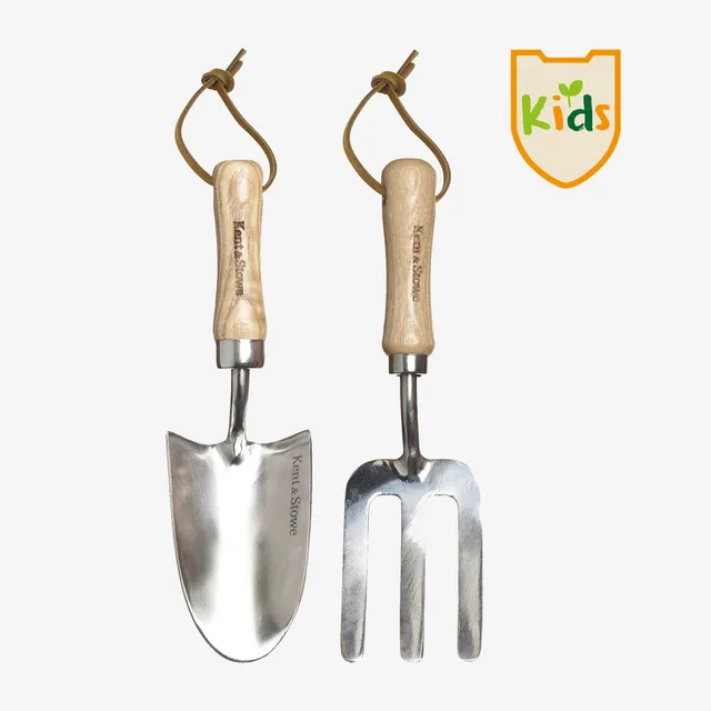 kent-stowe-kinder-handset-pflanzkelle-gabel-edelstahl image 1