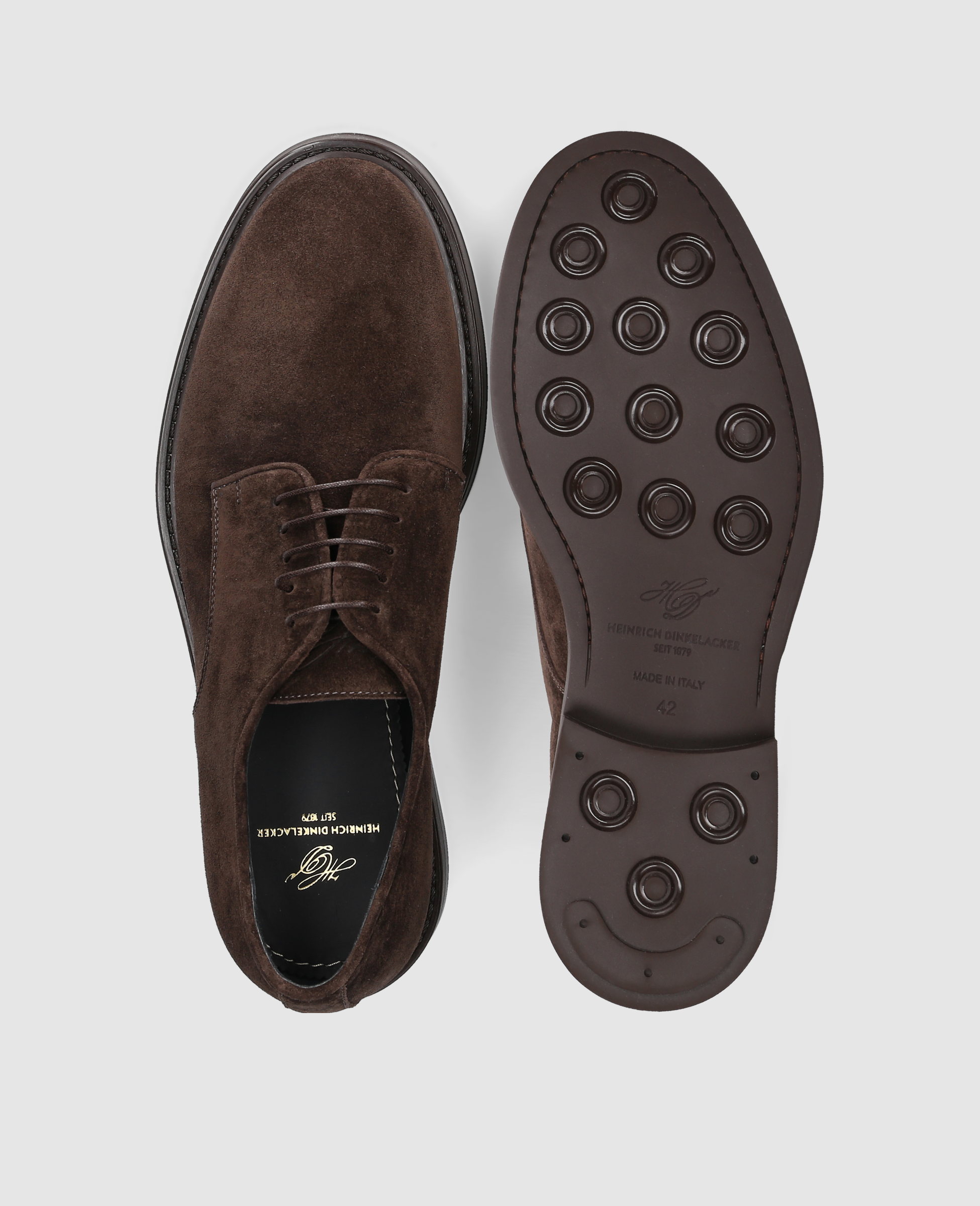 dinkelacker-florenz-plain-v-derby-dunkelbraun-velours-profilsohle image 7