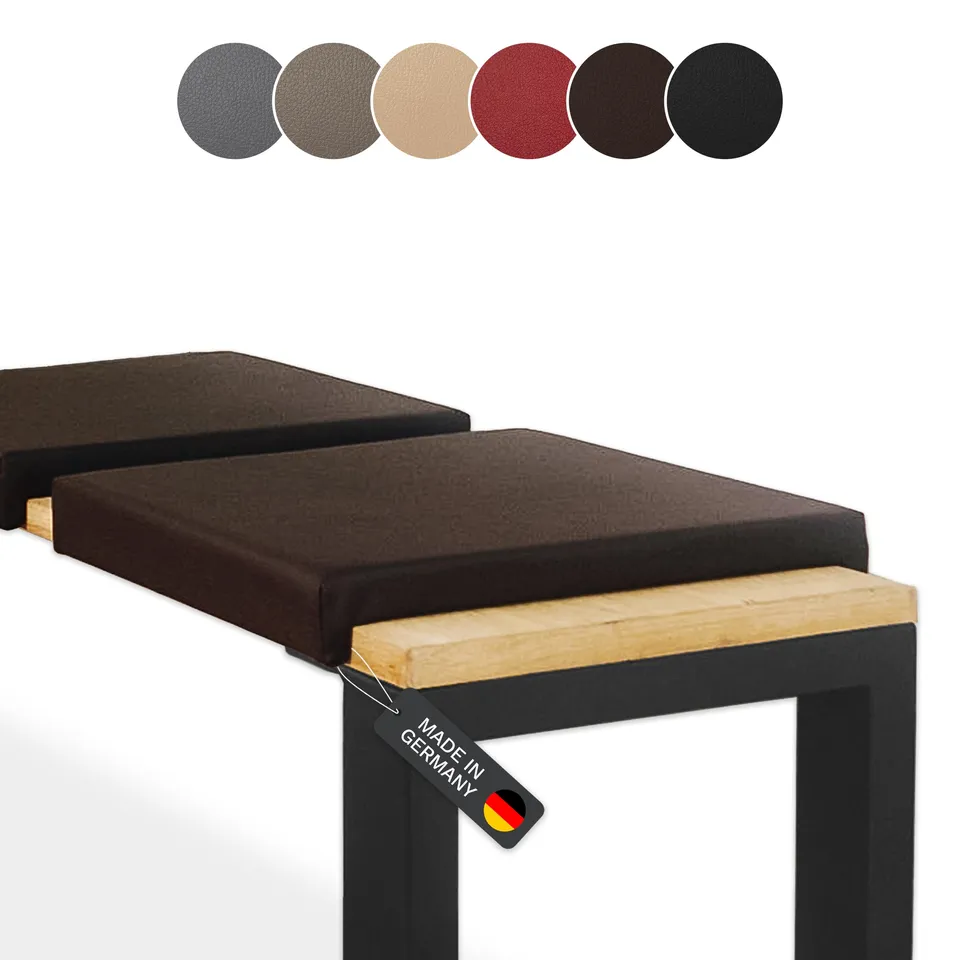 lycce-bankauflage-klemmkissen-2-leisten-kunstleder-braun-40-cm-tiefe image 1