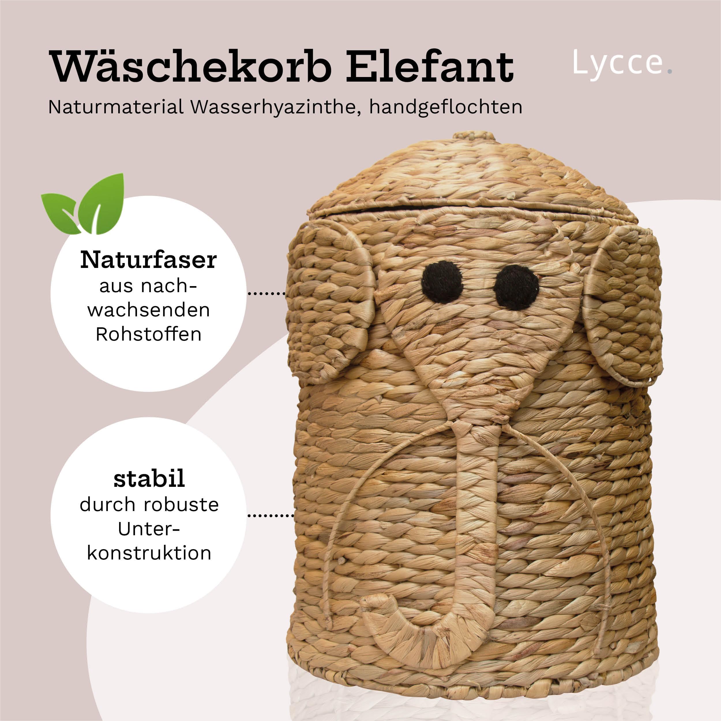 lycce-w-schekorb-mit-deckel-28l-elefant-wasserhyazinthe-natur-d30xh41-cm image 2