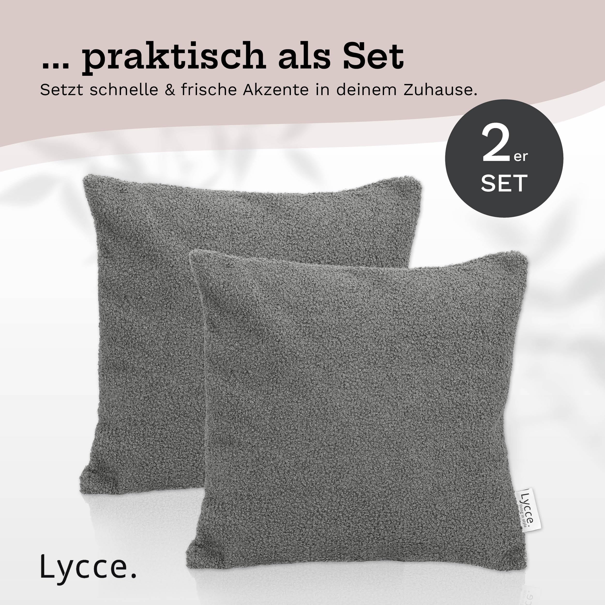 lycce-boucl-kissenh-lle-40x40-cm-2er-set-dunkelgrau-mit-rei-verschluss image 2