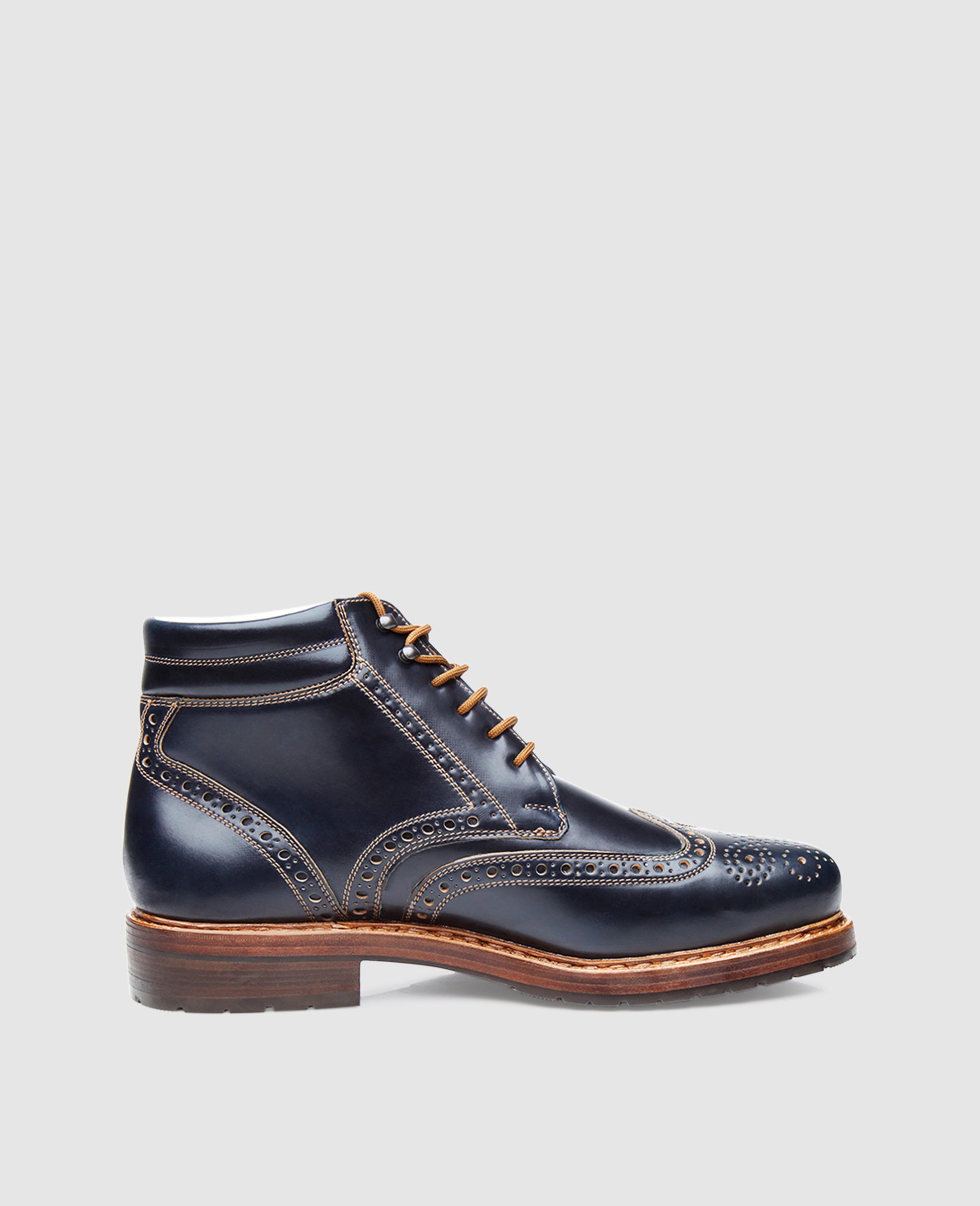 dinkelacker-buda-full-brogue-c-boot-navy-shell-cordovan image 3