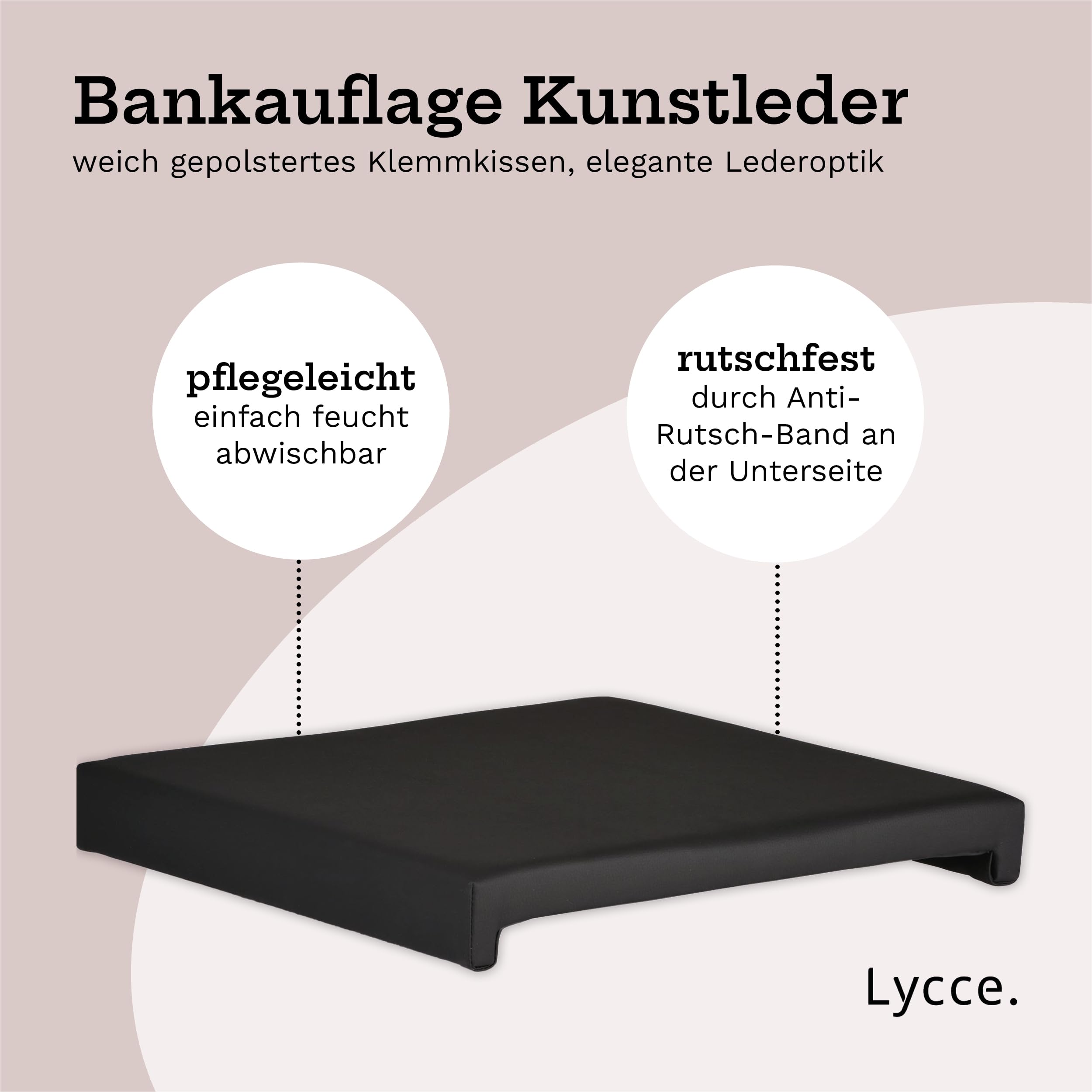 lycce-bankauflage-klemmkissen-2-leisten-kunstleder-schwarz-40-cm image 3