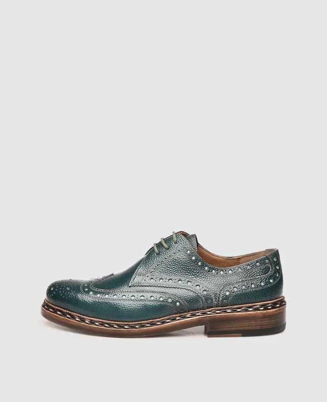 dinkelacker-buda-full-brogue-ag-derby-emerald-green image 1