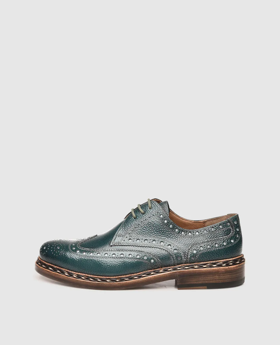 dinkelacker-buda-full-brogue-ag-derby-emerald-green image 1