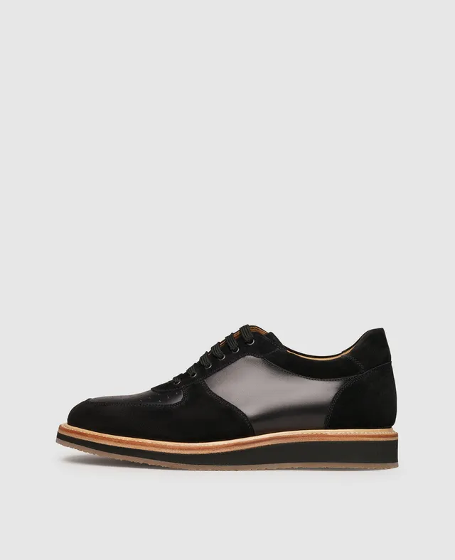 dinkelacker-london-sneaker-np-schwarz-kalbsnappa-perforiert image 1
