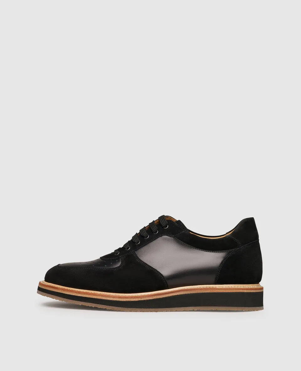 dinkelacker-london-sneaker-np-schwarz-kalbsnappa-perforiert image 1