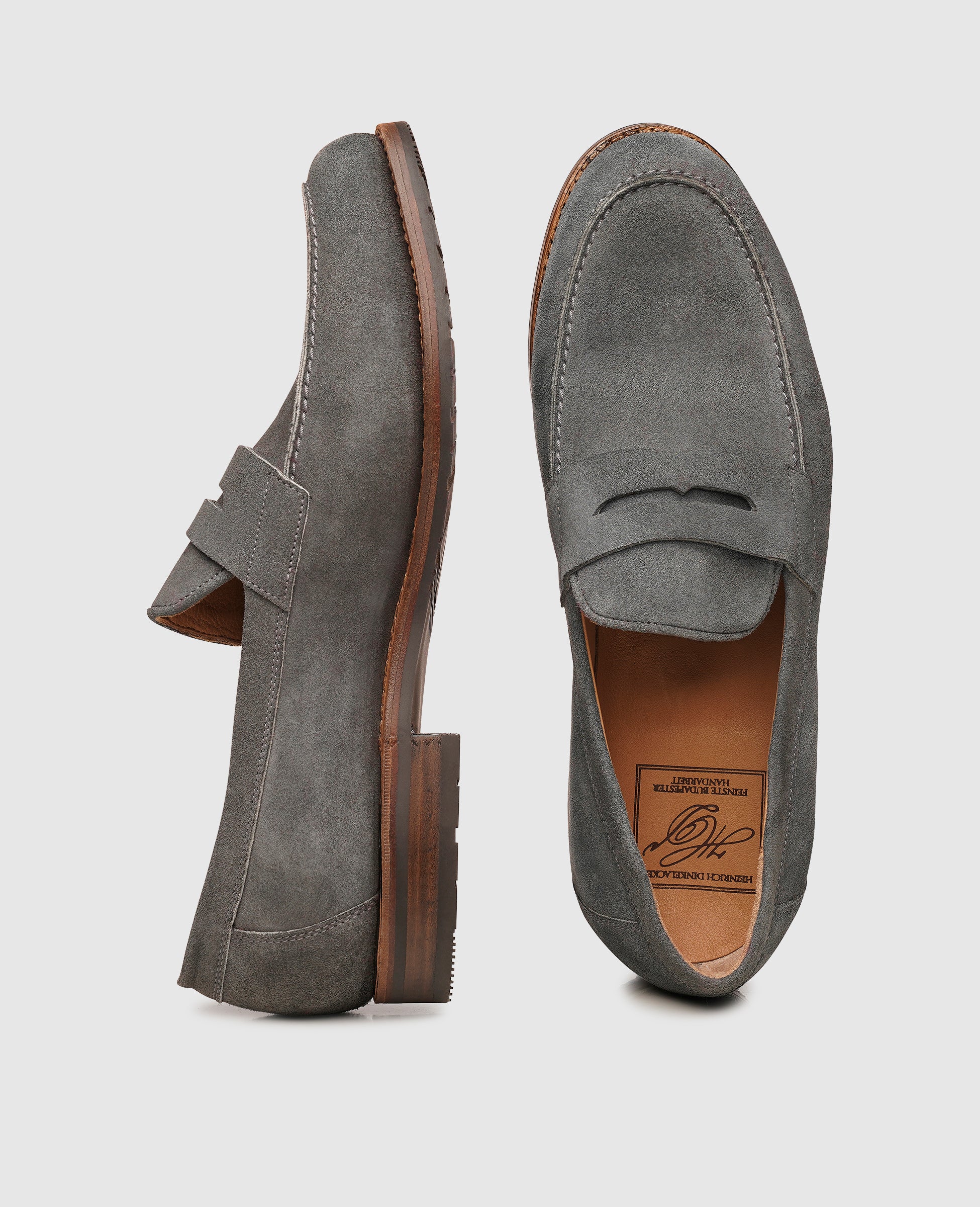 dinkelacker-wien-plain-v-penny-loafer-grau image 5