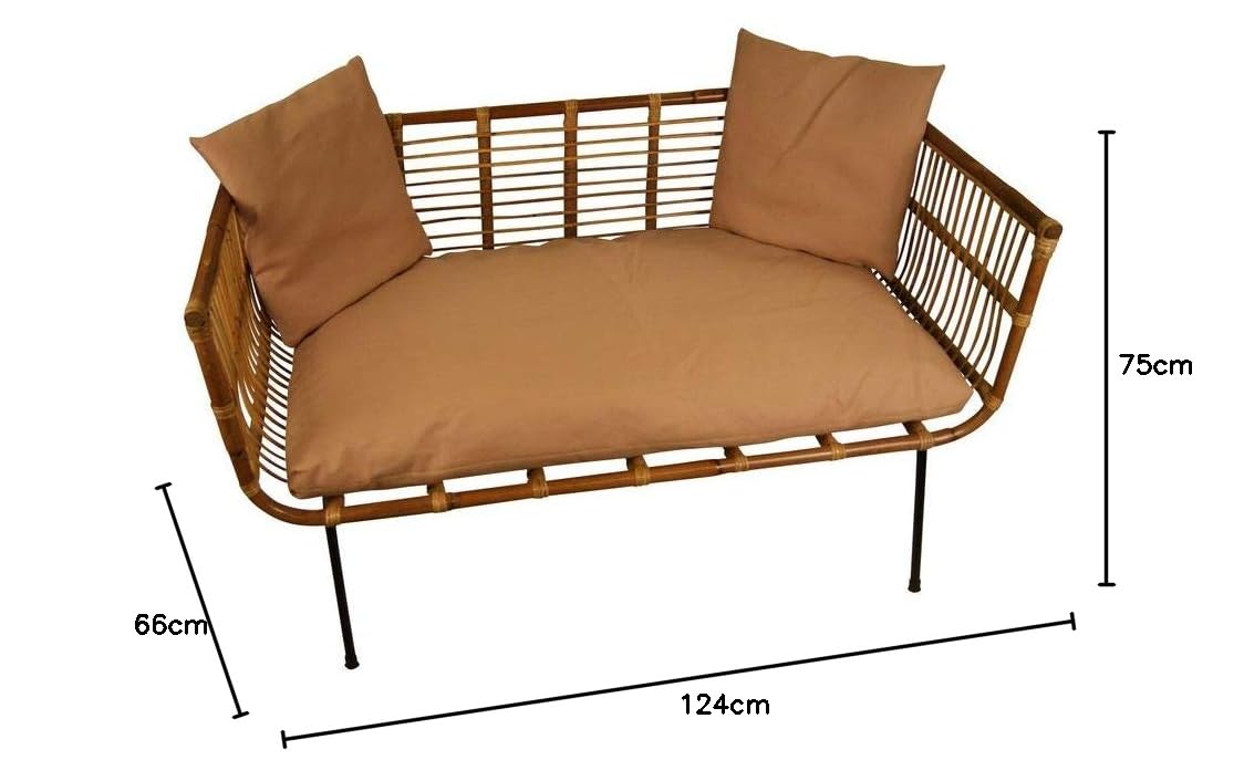 lycce-rattansofa-bali-braun-124x66x75-cm-mit-kissen image 2