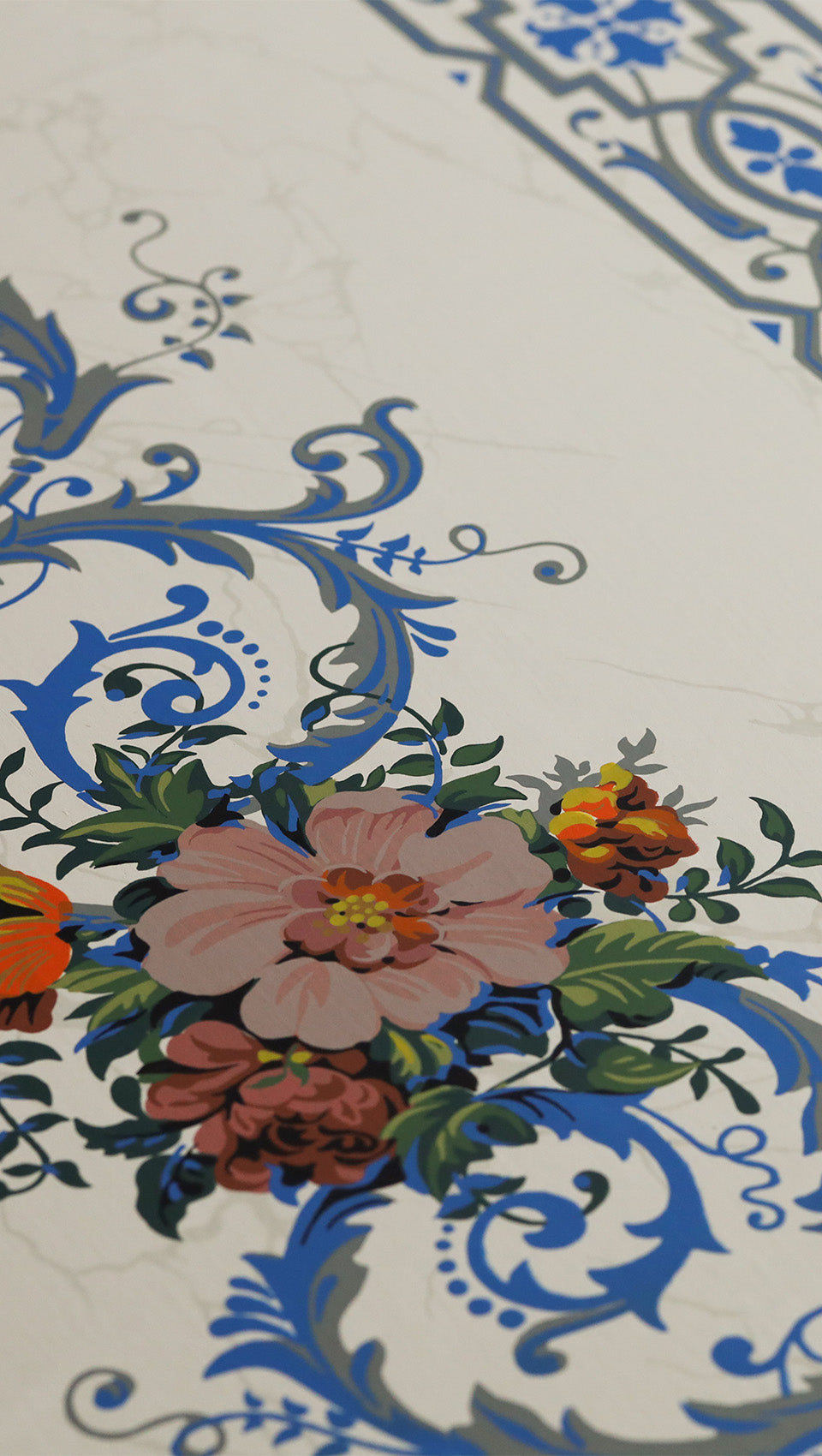 hembus-tapete-538-marmor-und-blumen-papiertapete-46-cm-blau-gr-n image 2