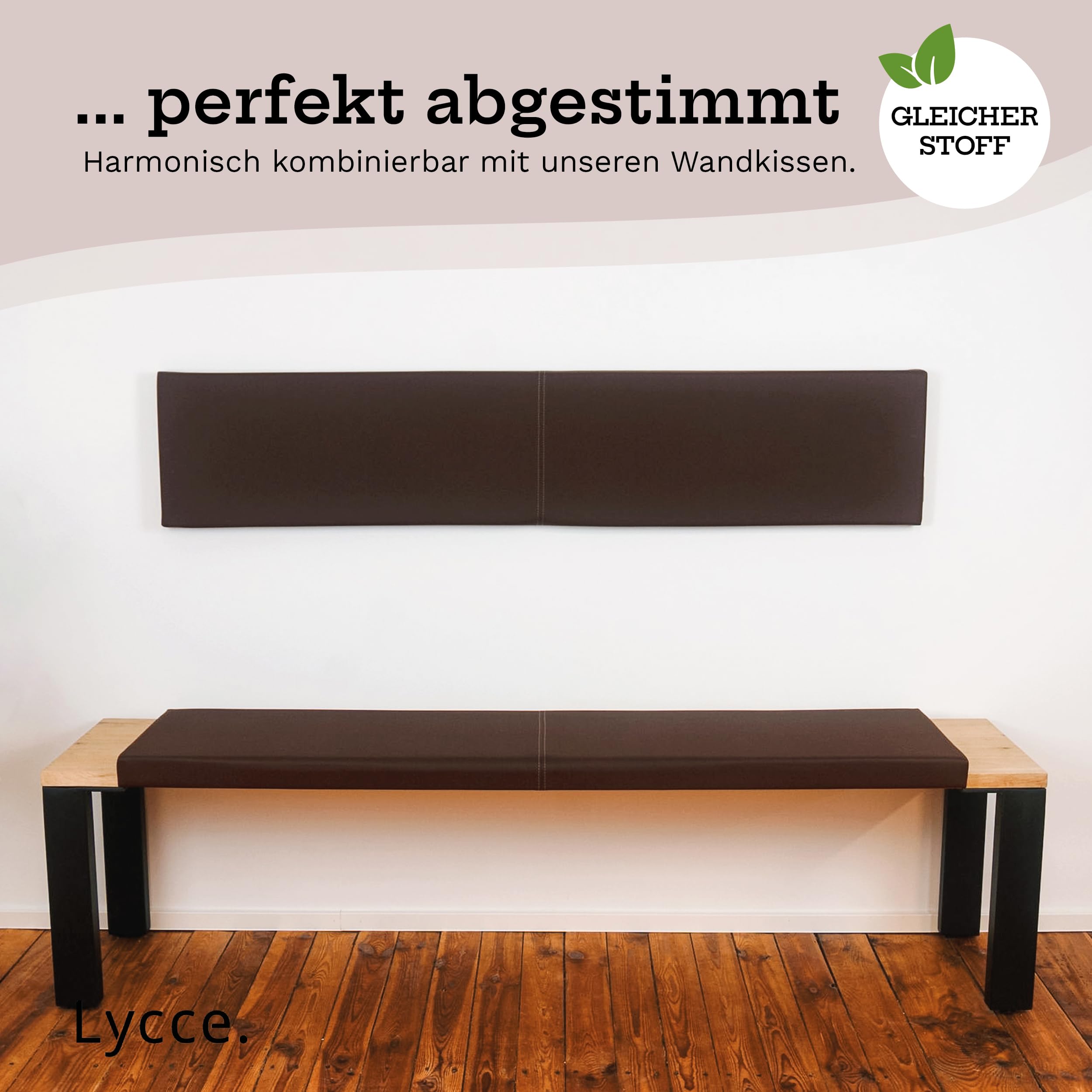 lycce-bankauflage-klemmkissen-1-leiste-2-sitzer-kunstleder-braun image 7