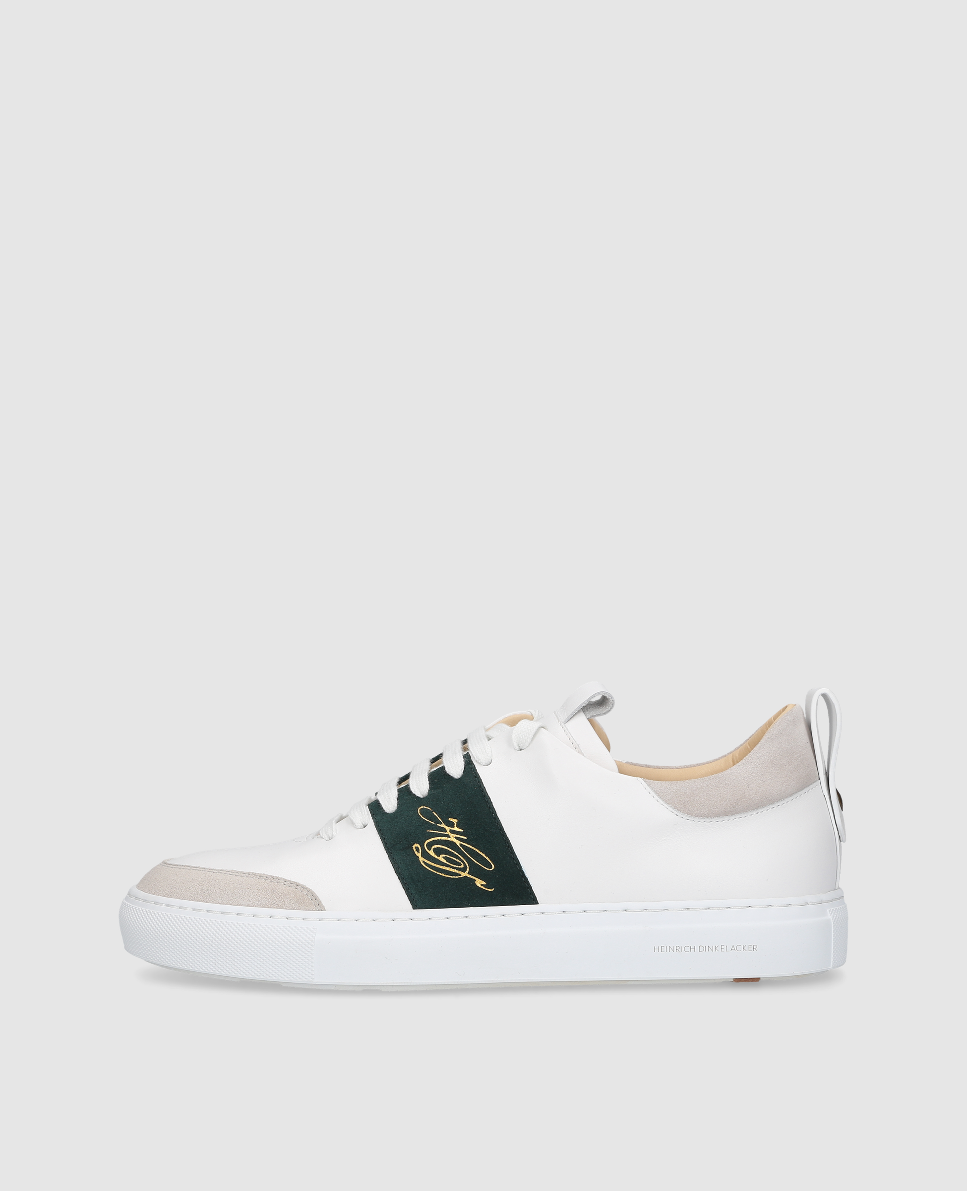 dinkelacker-turin-tennis-sneaker-wei-petrol-kalbsnappa image 1