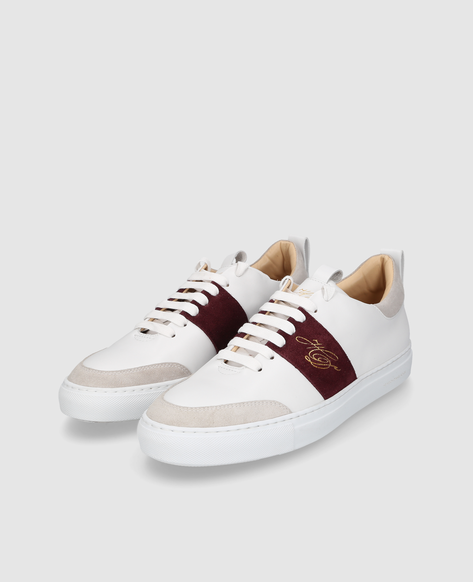 dinkelacker-turin-tennis-sneaker-np-wei-bordo image 2