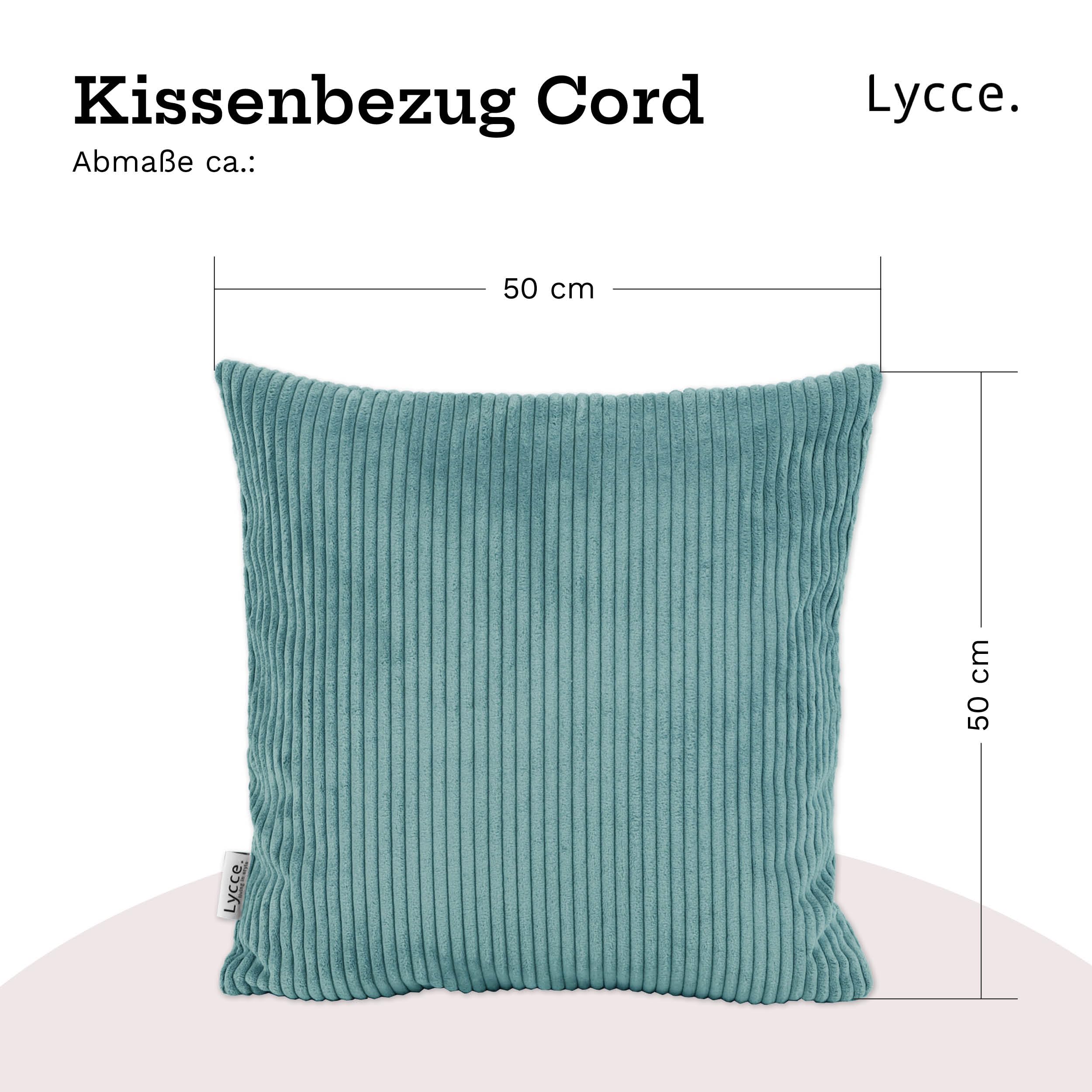 lycce-kissenbez-ge-2er-set-cord-50-x-50-cm-t-rkis image 4