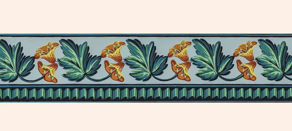 hembus-borte-5050-glockenblumen-tapetenborte-blaugr-n image 1