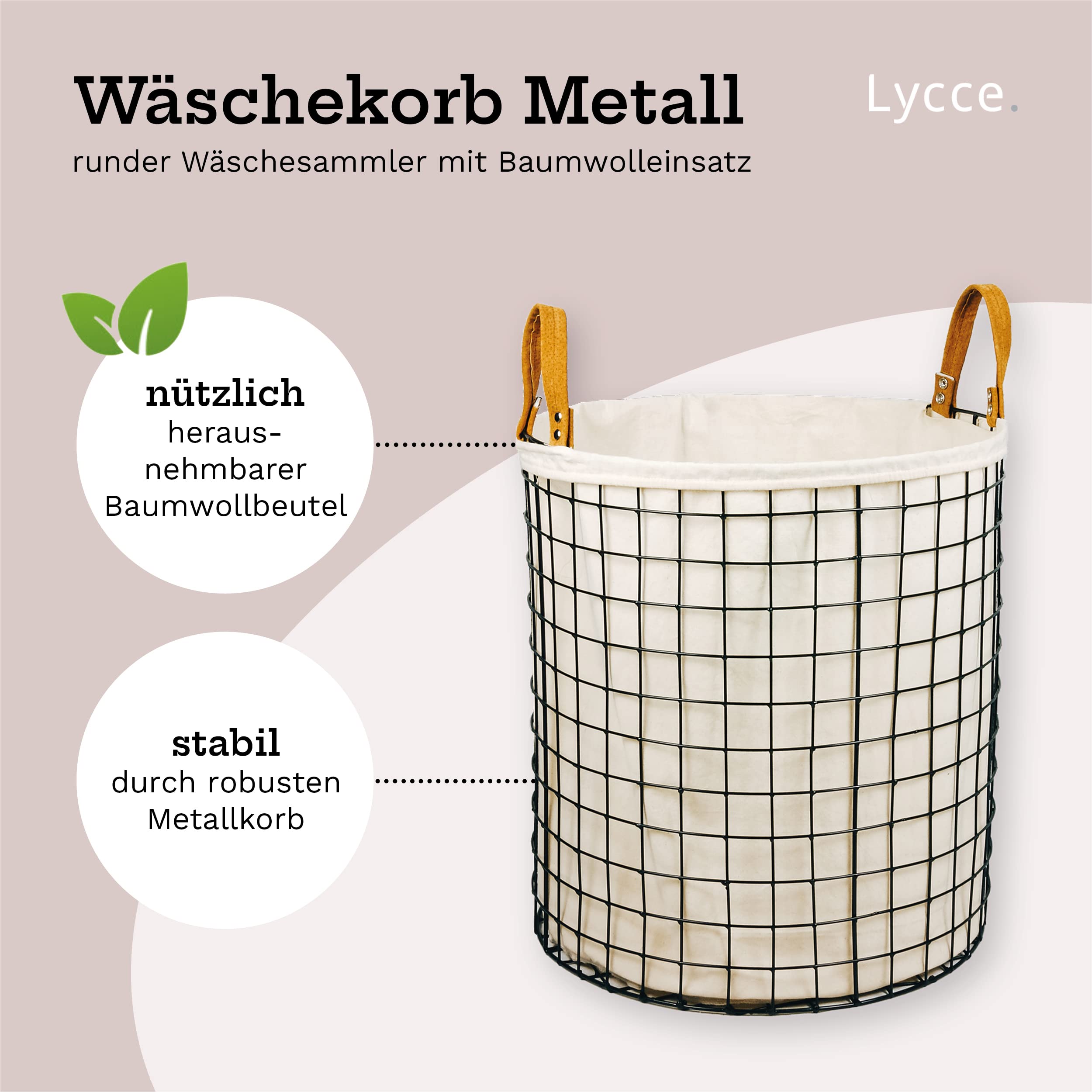 lycce-w-schesammler-w-schekorb-rund-metall-schwarz-75-l-45-cm image 2
