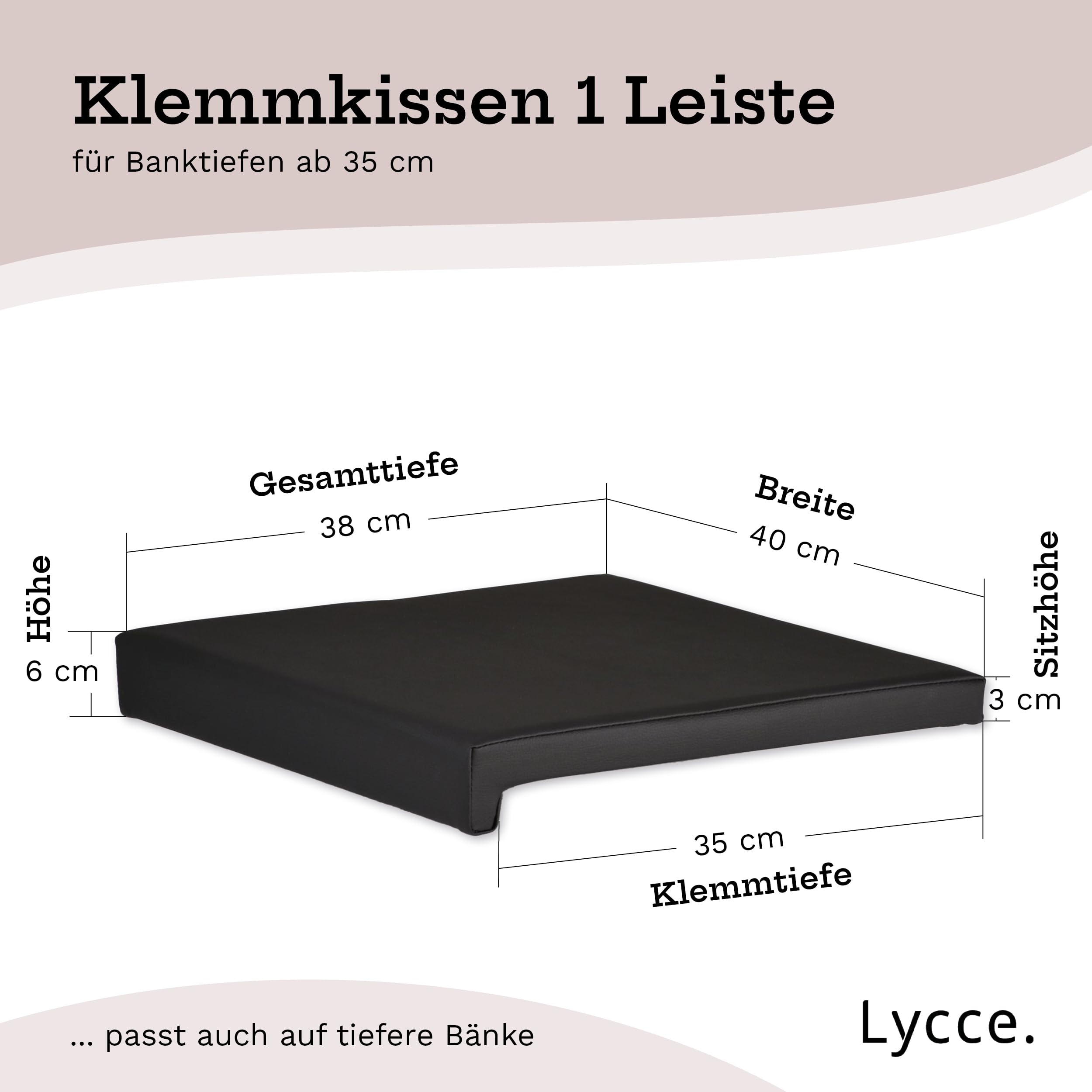 lycce-animal-design-klemmkissen-sitzbank-kissen-kunstleder-40x35cm-h6cm-schwarz image 3