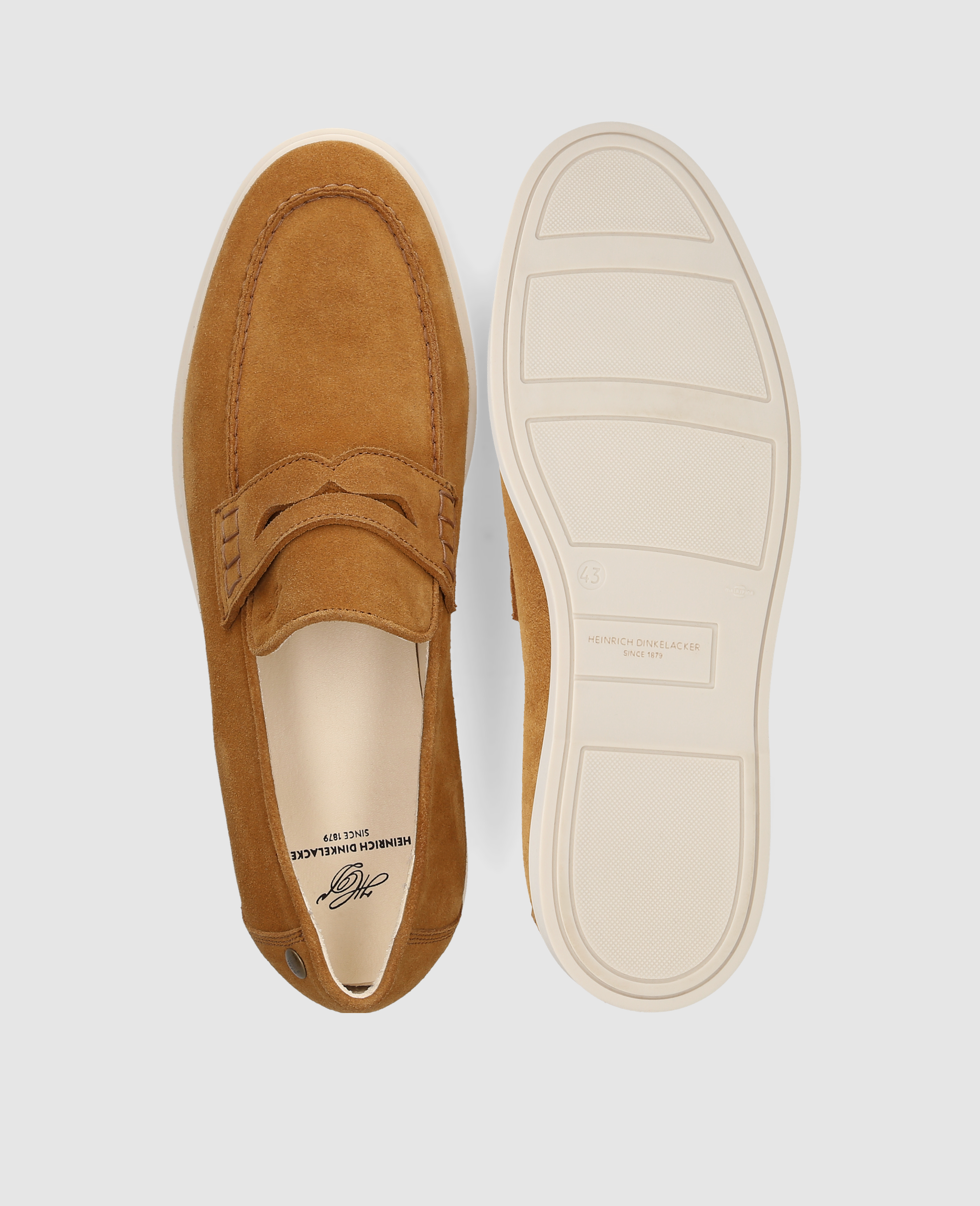 dinkelacker-genua-penny-v-braun-herren-loafer-kalbsvelours image 8