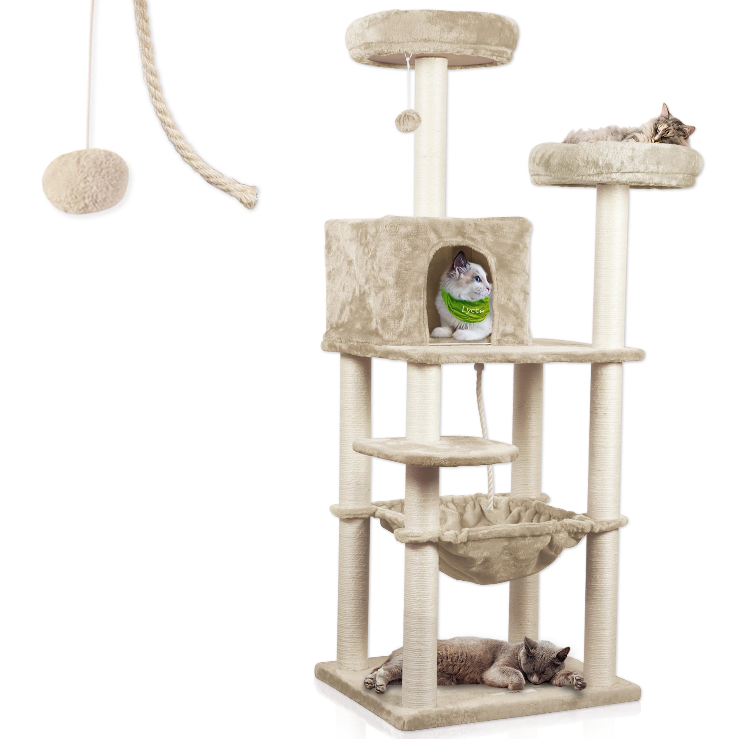lycce-kratzbaum-royal-gro-mehrst-ckig-145-cm-beige image 1