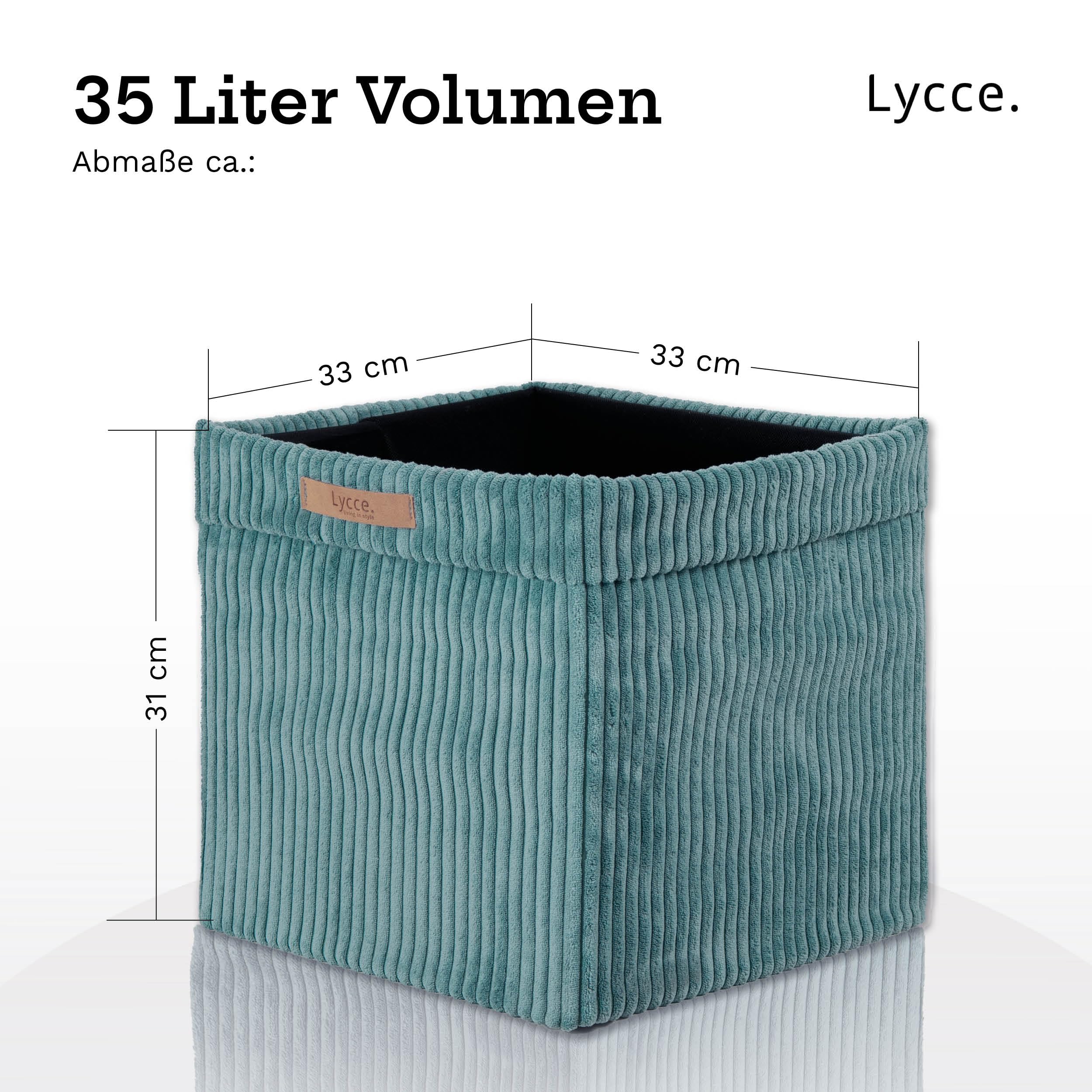 lycce-kallax-box-cord-faltbox-mit-abnehmbarem-bezug-t-rkis-33-x-33-x-31-cm image 3