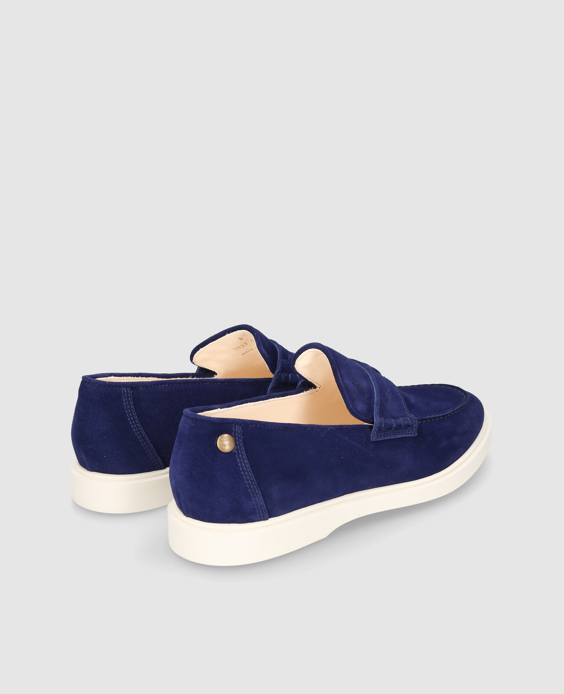 dinkelacker-genua-penny-v-blau-penny-loafer-aus-kalbsvelours image 3