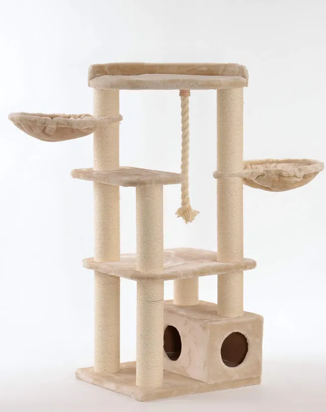 lycce-xxl-kratzbaum-alice-sisal-beige-143-cm-f-r-gro-e-und-schwere-katzen image 1