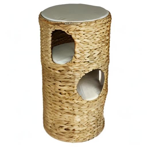 lycce-katzentonne-3-etagen-wasserhyazinthe-h73cm-40cm-mit-4-kissen-natur image 3