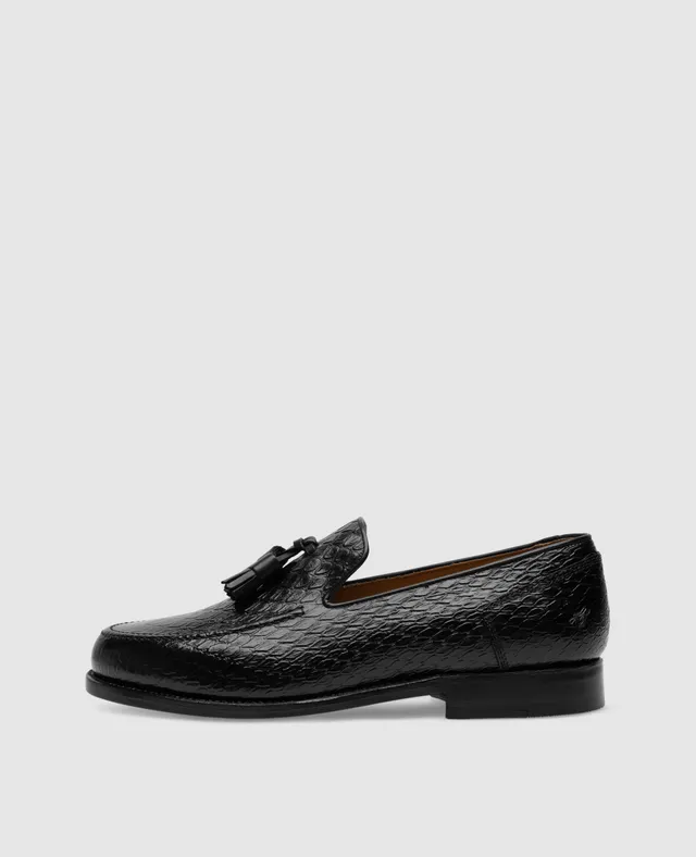 dinkelacker-wien-plain-tassel-loafer-bc-schwarz-krokodil-optik image 1