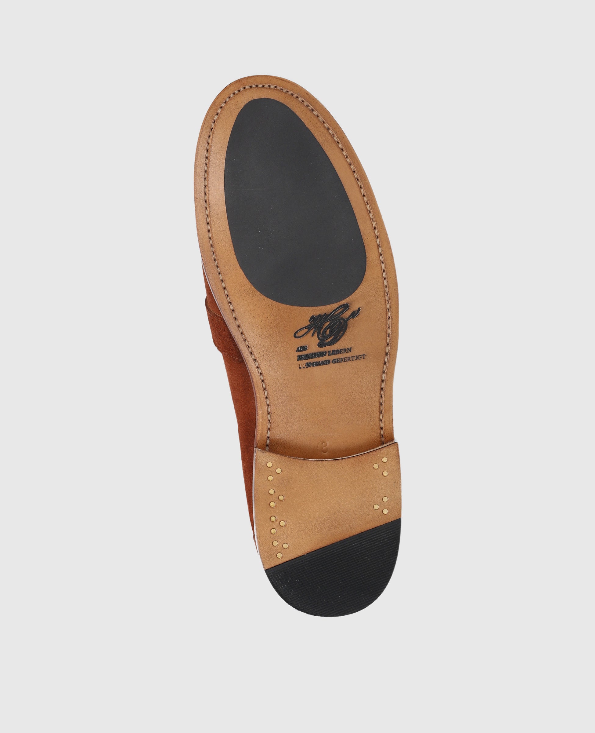 dinkelacker-wien-plain-tassel-v-loafer-rotbraun-velours image 3
