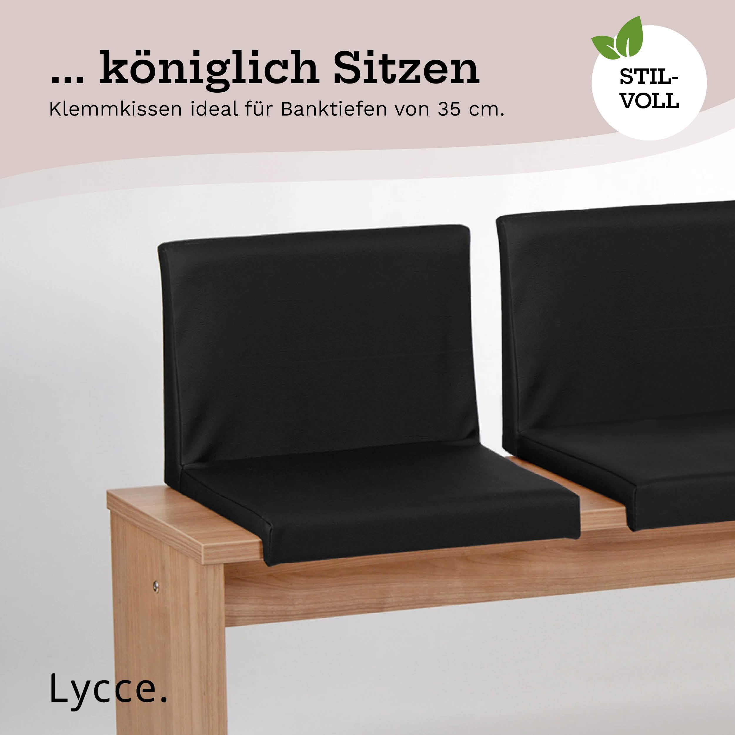 lycce-bankauflage-klemmkissen-1-leiste-mit-r-ckenkissen-kunstleder-schwarz image 5