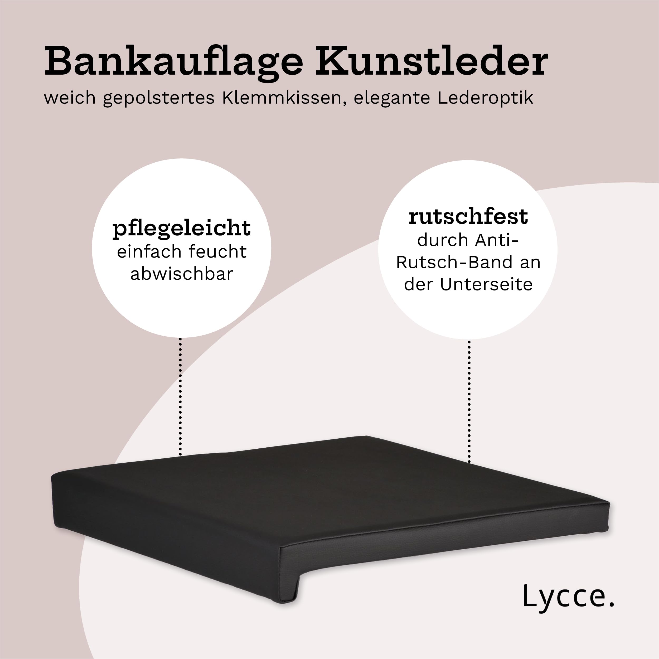 lycce-animal-design-klemmkissen-sitzbank-kissen-kunstleder-40x35cm-h6cm-schwarz image 2