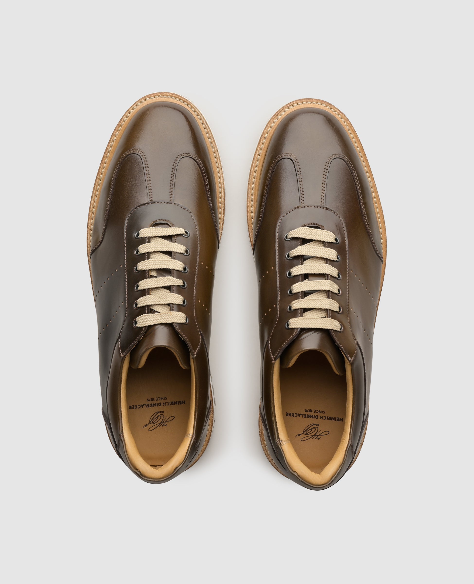 dinkelacker-london-sneaker-c-dark-cognac-rahmengen-hter-cordovan-sneaker image 6