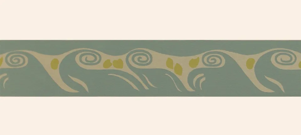 hembus-borte-508-a-hans-christiansen-gelb-jugendstil-borte-7-5-cm image 1