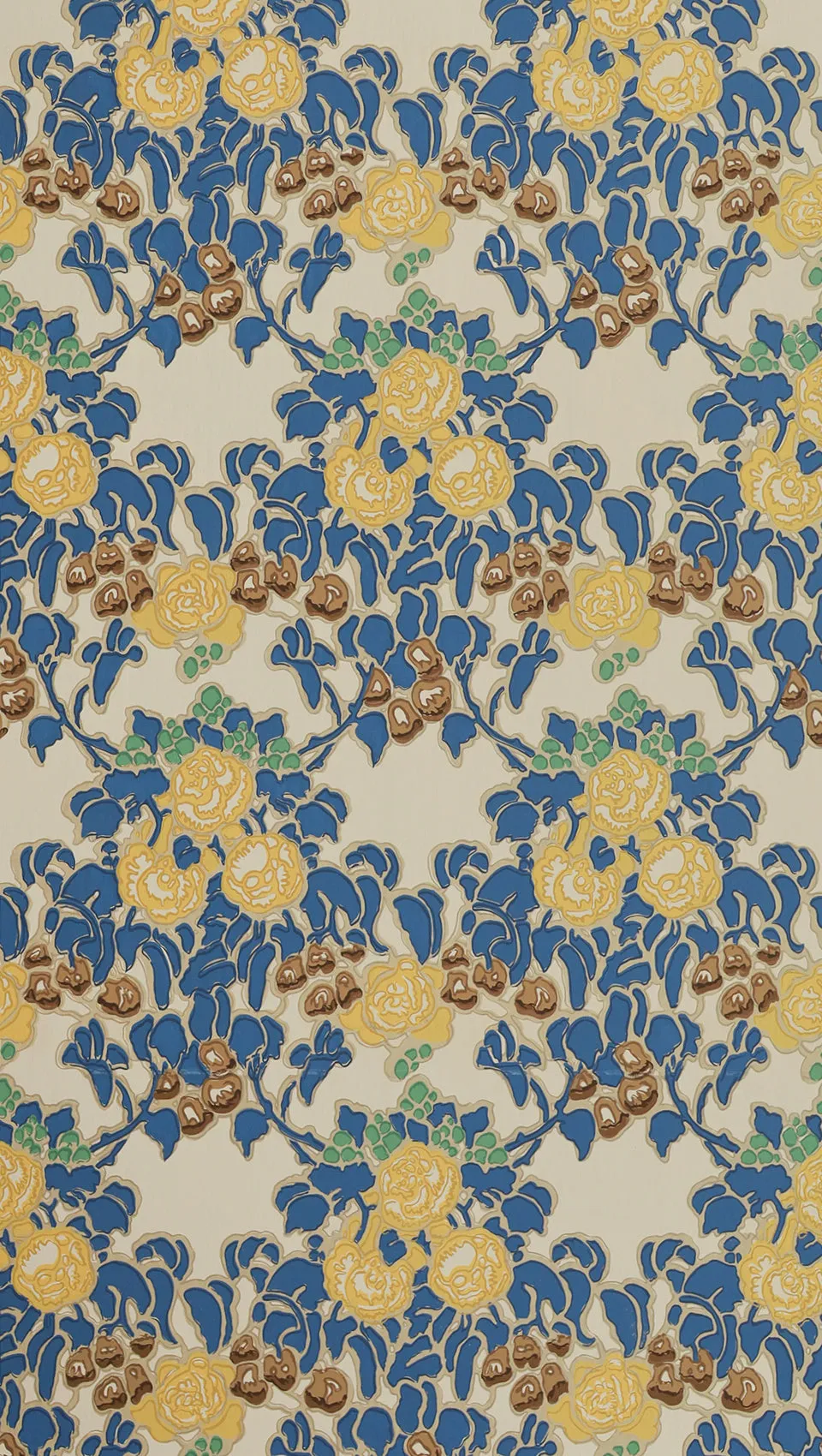 hembus-tapete-504-a-kachelornament-blau-gelb-papiertapete image 1