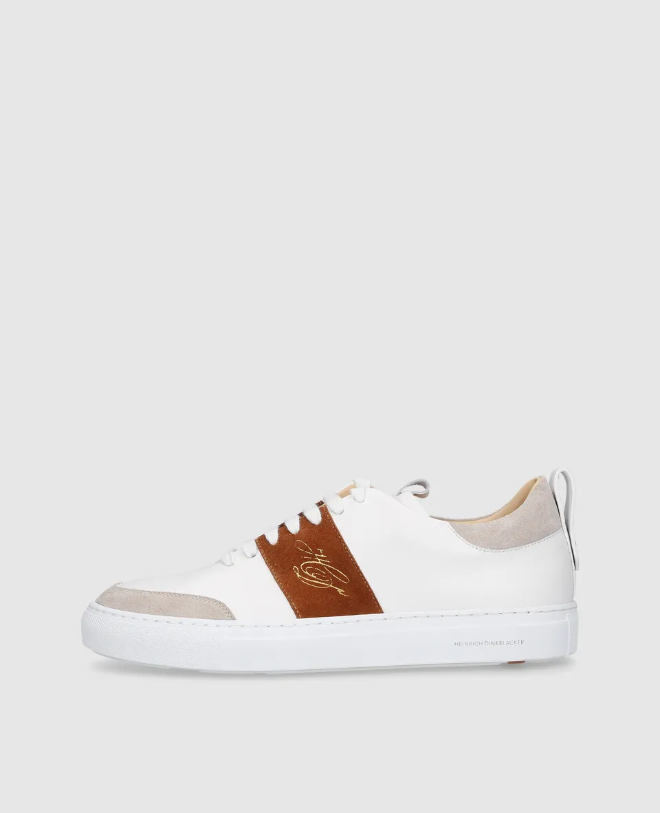 dinkelacker-turin-tennis-sneaker-np-wei-rotbraun image 1