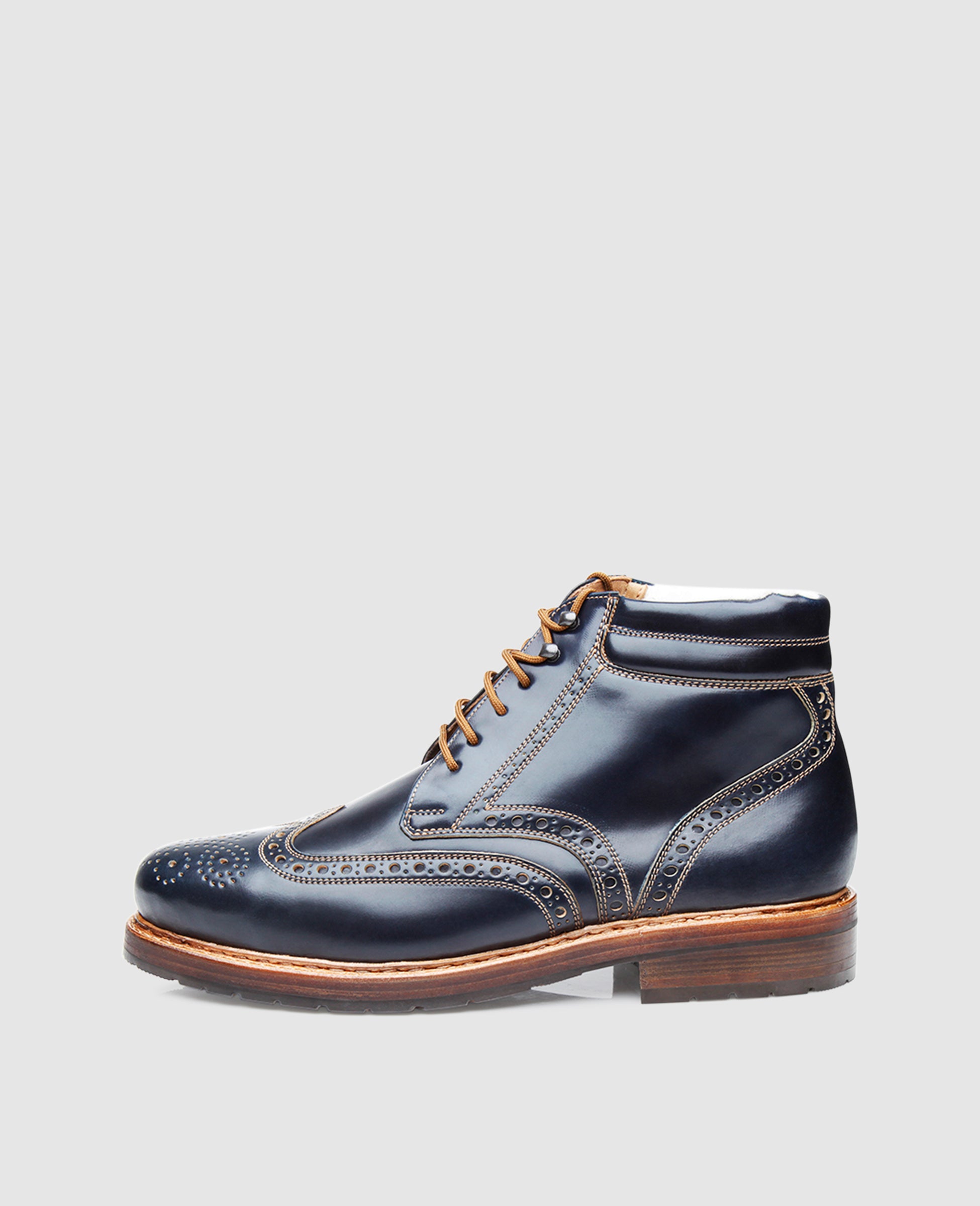 dinkelacker-buda-full-brogue-c-boot-navy-shell-cordovan image 1