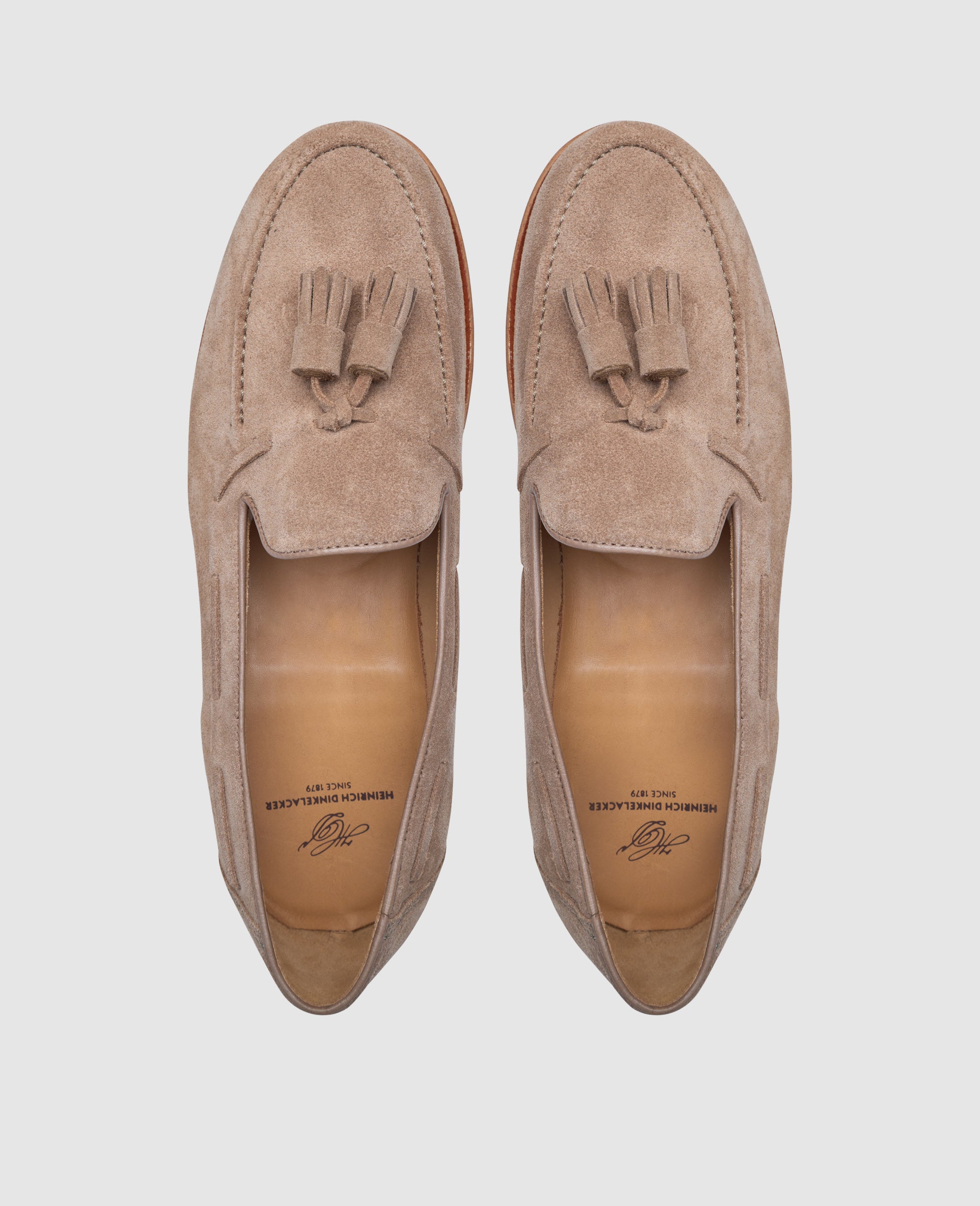 dinkelacker-wien-plain-tassel-v-loafer-beige-kalbvelours image 6