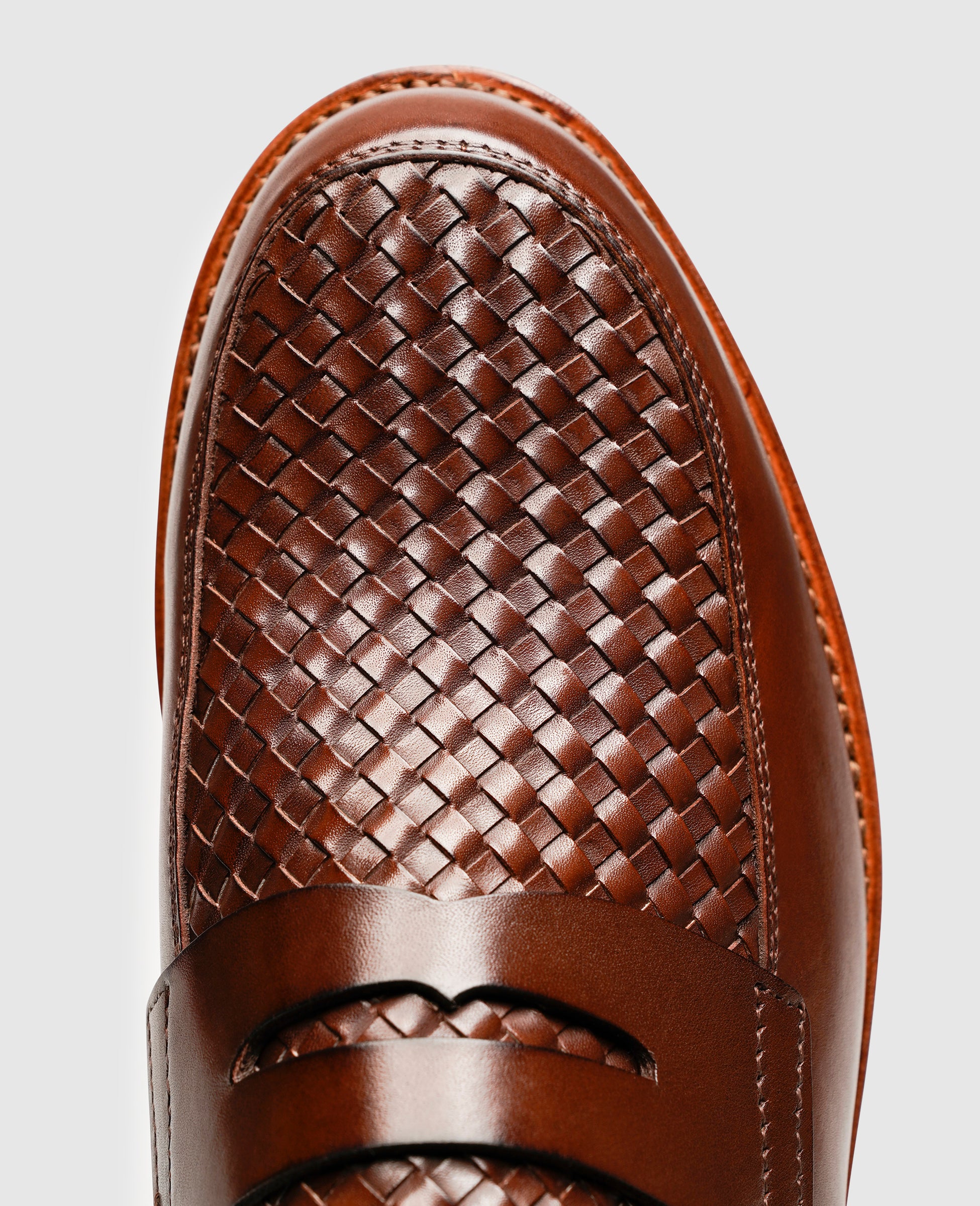 dinkelacker-wien-plain-ac-penny-loafer-dunkelbraun-glattleder-geflecht image 5