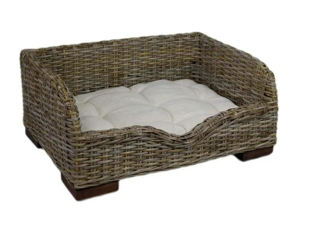 lycce-tiersofa-villa-rattan-hundebett-gr-e-1-mit-liegekissen image 1