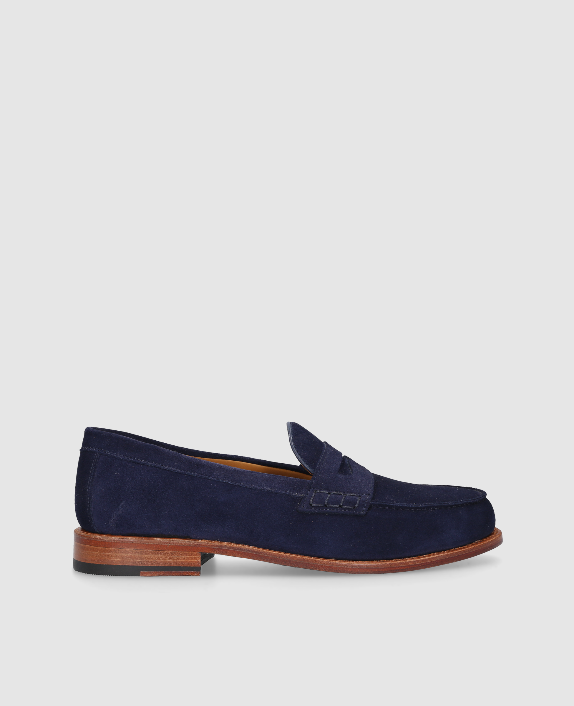 dinkelacker-wien-penny-v-slipper-blau-velours-memory-foam image 7