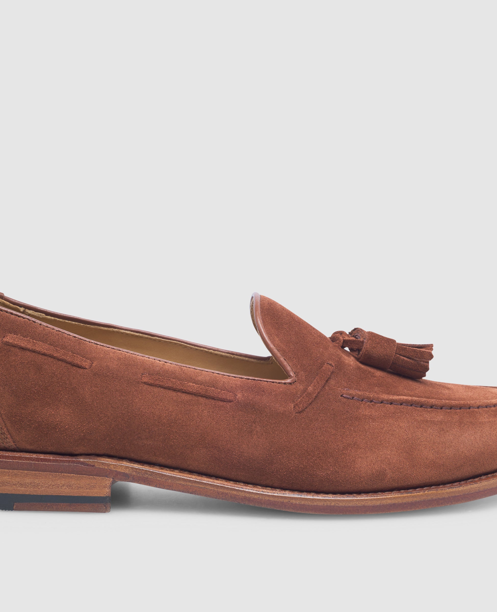 dinkelacker-wien-plain-tassel-v-loafer-rotbraun-velours image 5