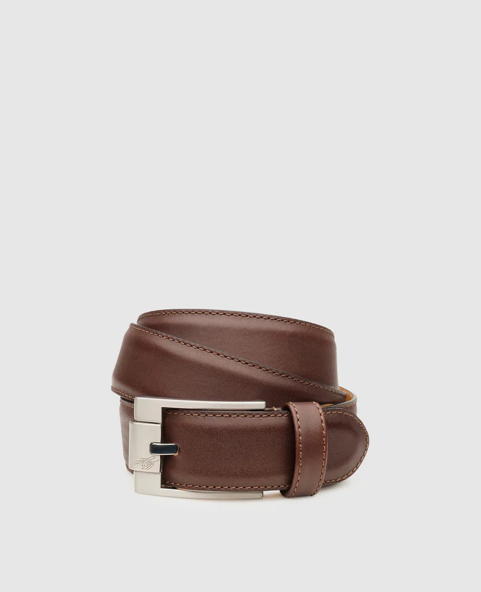 dinkelacker-levente-plain-ac-herren-lederg-rtel-dunkelbraun image 1