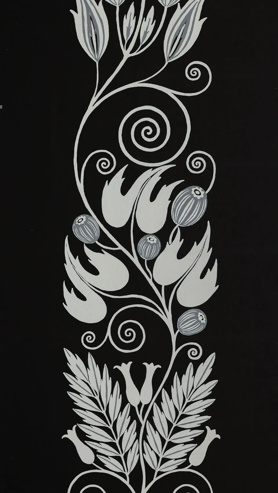 hembus-tapete-649-czeschka-papiertapete-grau-jugendstil-ranken-48-0-cm image 1