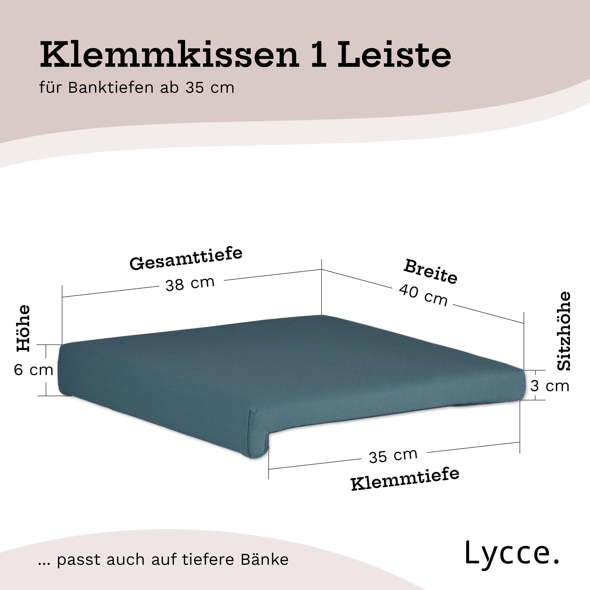 lycce-bankauflage-klemmkissen-1-leiste-lederimitat-blau-40x38x6-cm image 3