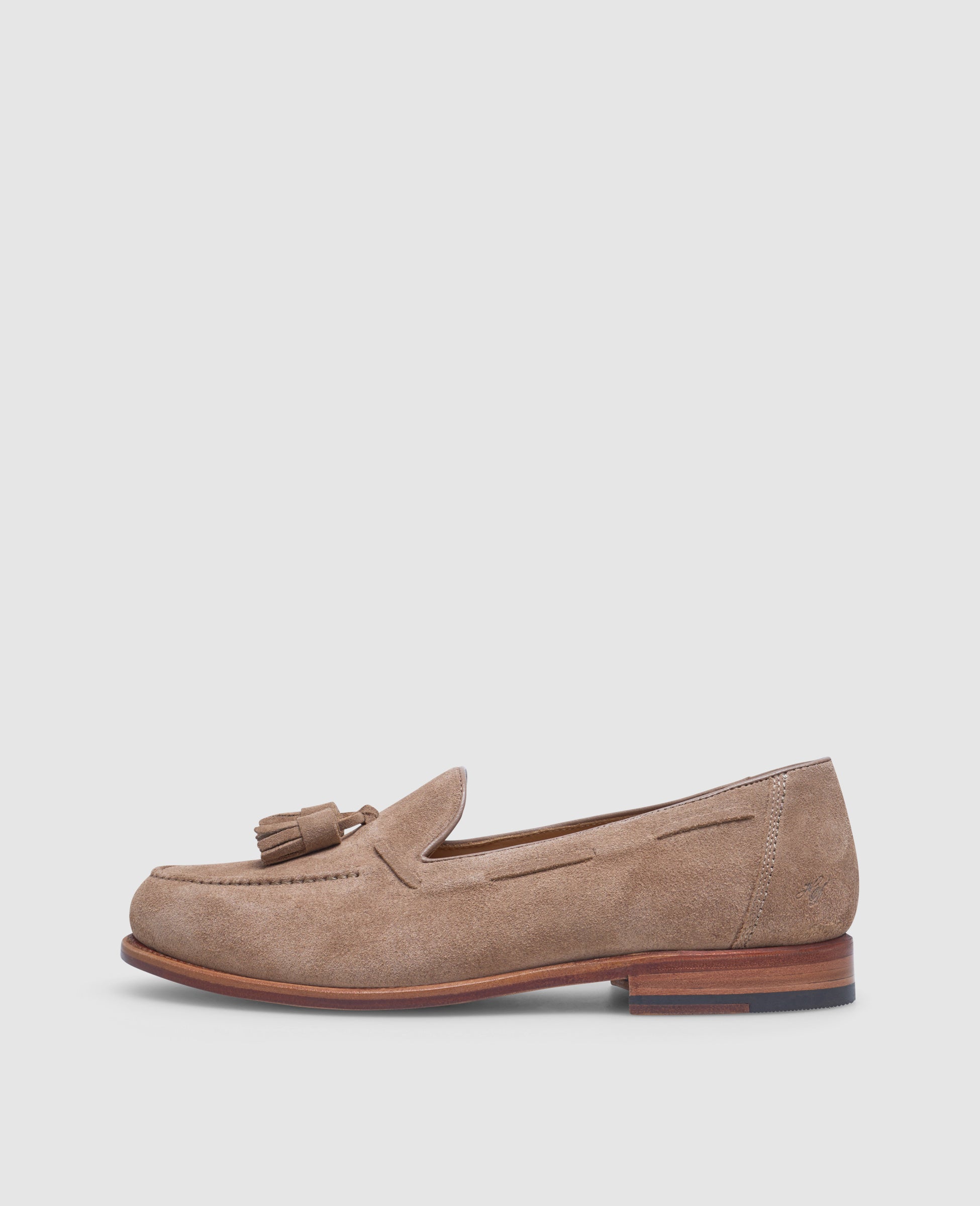 dinkelacker-wien-plain-tassel-v-loafer-beige-kalbvelours image 1