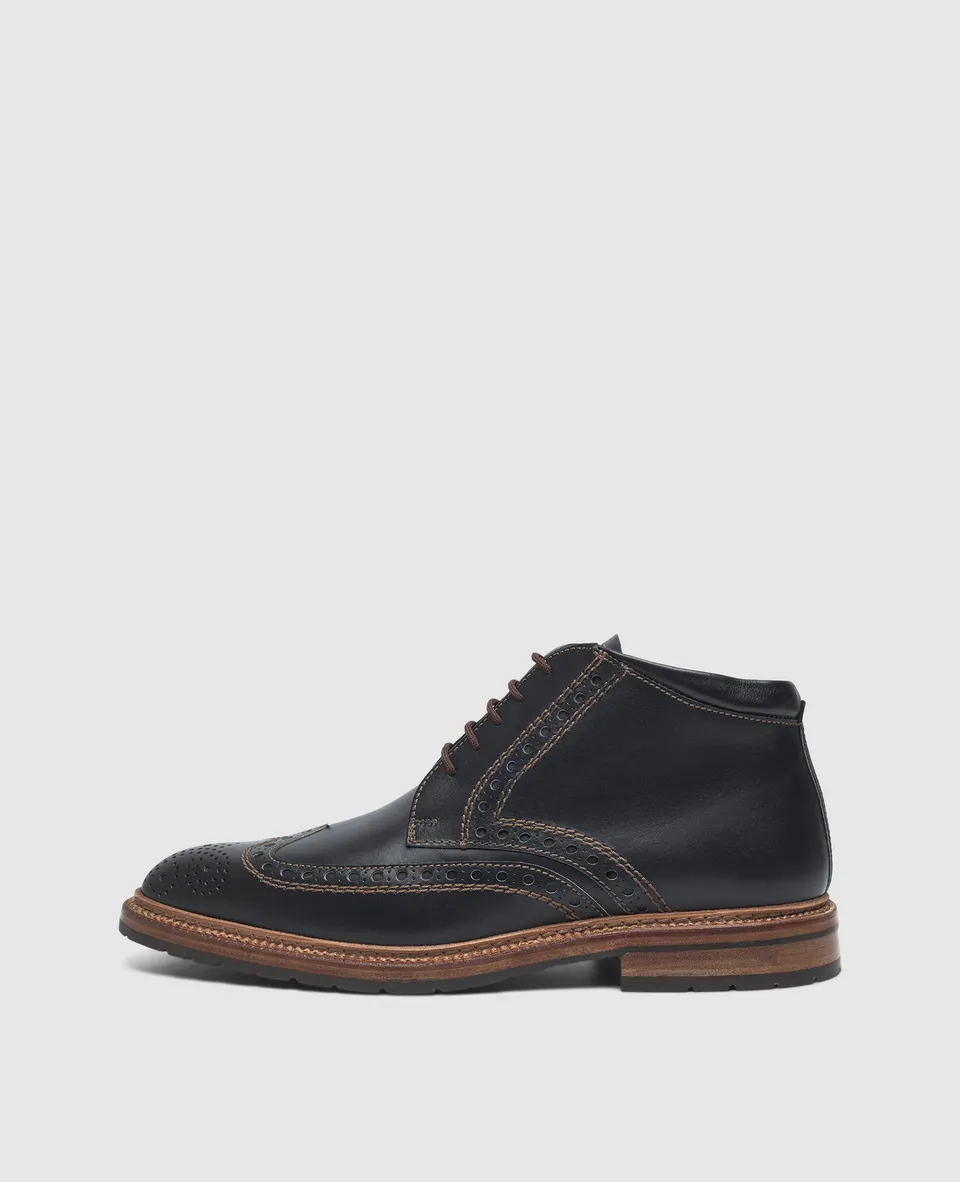 dinkelacker-luzern-full-brogue-sc-herren-stiefelette-schwarz image 1